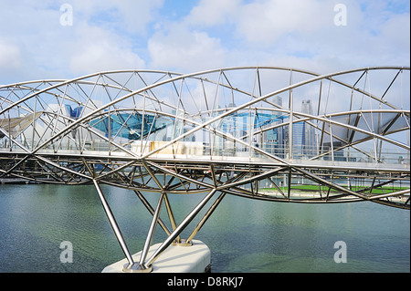Die Helix-Brücke, früher bekannt als die Doppel-Helix-Brücke Stockfoto