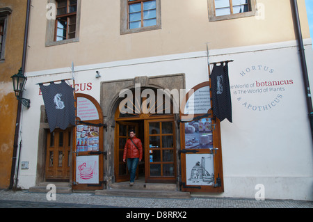 Hortus Botanicus Bio Pflanze und Handwerk Shop außen Ungelt Hof Altstadt Prag Tschechische Republik Europa Stockfoto