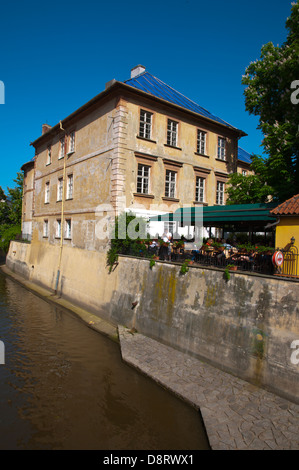 Čertovka Devils Stream Kanal Kampa Insel Mala Strana Viertel Prag Tschechische Republik Europa Stockfoto