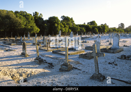 Die Aussätzigen Friedhof auf Robben Island Stockfoto