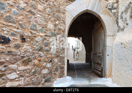 Die mittelalterliche Stadt von Naxos in Griechenland Stockfoto