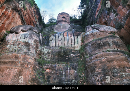 Großen Buddha von Leshan, Sichuan Provinz, China Stockfoto