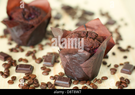 Schokoladen-muffins Stockfoto