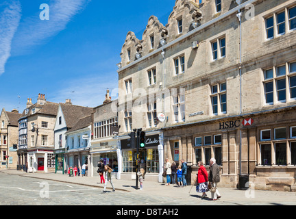 Roter Löwe-Platz im Stadtzentrum von Stamford Lincolnshire England UK GB EU Europa Stockfoto