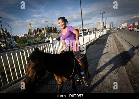 Leben in Ulaan Baataar, mongolischen Hauptstadt. Stockfoto