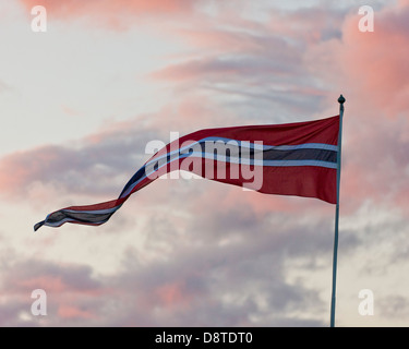 Norwegische Flagge, Norwegen Stockfoto