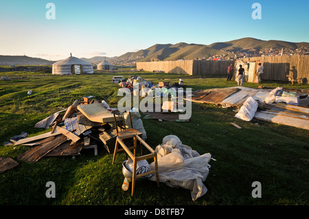 Leben in Ulaan Baataar, mongolischen Hauptstadt. Stockfoto