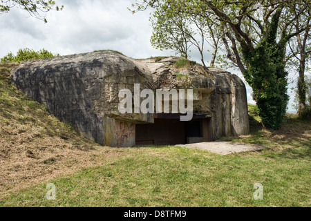 Azeville Batterie, Normandie, Frankreich, ein primäres Ziel der Alliierten in der Normandie Stockfoto