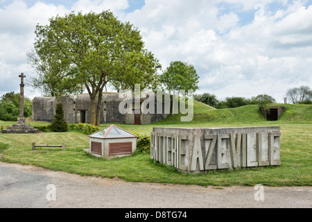 Azeville Batterie, Normandie, Frankreich, ein primäres Ziel der Alliierten in der Normandie Stockfoto