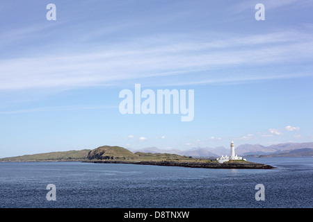 Die weiße Leuchtturm auf tolle Animes in den Sound of Mull, Schottland, Mai 2013 Stockfoto