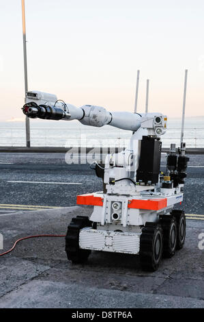 Carrickfergus, Nordirland. 4. Juni 2013. Ein Northrop Grumman "Andros" Roboter verwendet, um Bomben zu entschärfen und kontrollierten Explosionen durchzuführen. Bildnachweis: Stephen Barnes/Alamy Live-Nachrichten Stockfoto