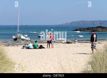 Shell Beach, Herm, Kanalinseln Stockfoto