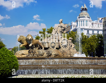 Cibeles-Brunnen in Madrid, Spanien Stockfoto