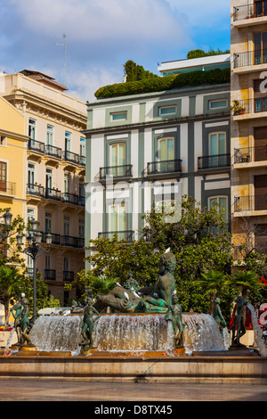 Turia Brunnen in Valencia, Spanien Stockfoto