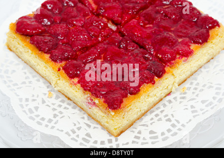 Himbeer-Kuchen Stockfoto