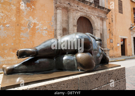 Gertrudis von Fernando Botero, Plaza Santo Domingo, Cartagena, Kolumbien Stockfoto