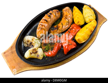 gegrillte Würstchen Stockfoto