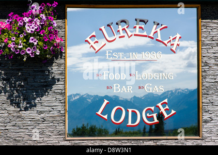 Eureka Lodge, Roadhouse und Restaurant in Familienbesitz. Heimat des Kaffees 25 Cent. Stockfoto