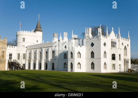 Exterieur der Strawberry Hill House, Saint Marys University, Twickenham. Middlesex. UK., nach der Restaurierung mit Lotterie Finanzierung. Stockfoto