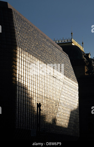 Die neue Bühne Aula Fassade des National Theatre Narodni Divadlo in Prag Tschechische Republik Stockfoto