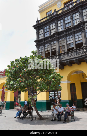 Jr. Callao Straße in der Nähe von Plaza Mayor, Lima, Peru Stockfoto