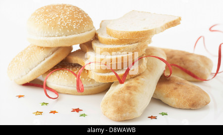 Verschiedene Brotsorten Stockfoto