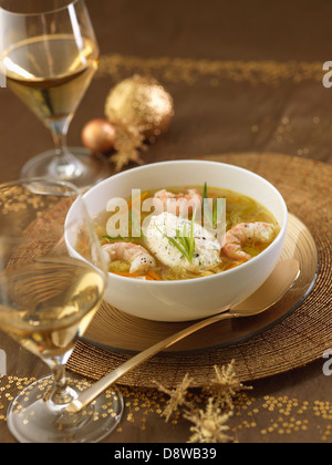 Dublin Bay Garnelen Suppe mit Estragon und Sahne Stockfoto