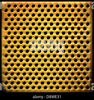 Gold gepunktet Metall Hintergrund. Hoch detaillierte dieses Bild Stockfoto