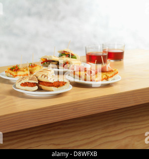 Gemischte Vorspeisen für den aperitif Stockfoto