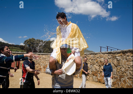 Stierkampf Durin Bachelorette und Bachelor Parteien in Madrid, Spanien. Stockfoto