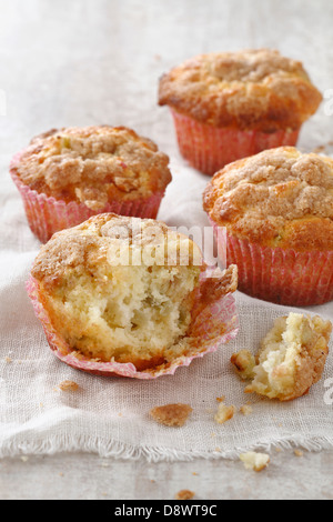 Rhabarber-muffins Stockfoto