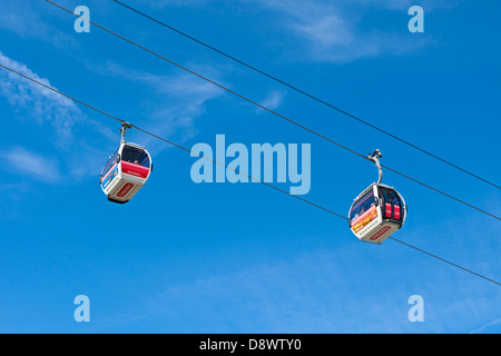 Air Line Emirate Seilbahn, London, England Stockfoto