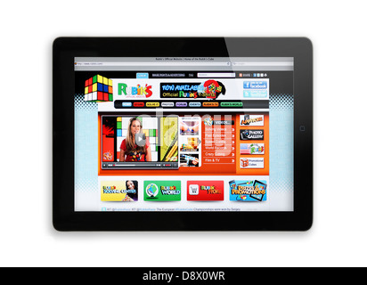 Rubik Online-Spiele Webseite auf dem iPad Stockfoto