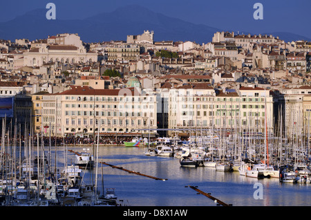 Blick auf den Quai des Belges oder das Quay des Vieux Port oder Den Alten Port Marseille Provence Frankreich Stockfoto