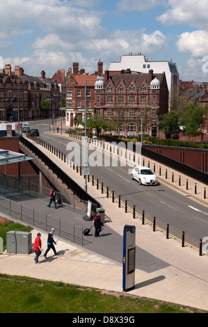 Ring-Straße Brücke, Eisenbahn fahren, Wolverhampton, West Midlands, UK Stockfoto