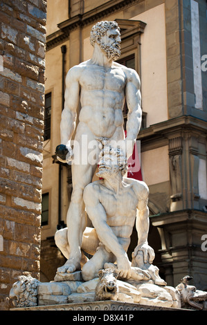 Baccio Bandinellis Statue des Herkules und Grab, Florenz Stockfoto