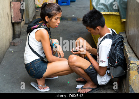 Alltag in den Straßen von Manila, Philippinen Stockfoto