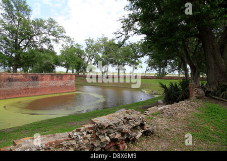 General Andrew Jackson betonte die Notwendigkeit einer zusätzlichen Festung an der Mündung des Mississippi um in der Lage sein, mögliche spanischen und mexikanischen Angriffe abzuwehren. Die Festung wurde von 1822 bis 1832 erbaut. Foto: Klaus Nowottnick Datum 23. April 2013 Stockfoto