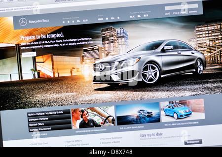 Mercedes Benz Website - Automobilhersteller Stockfoto