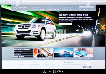 Mercedes Benz Website - Automobilhersteller Stockfoto