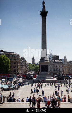 Trafalgar Square in London, Vereinigtes Königreich. / Stockfoto