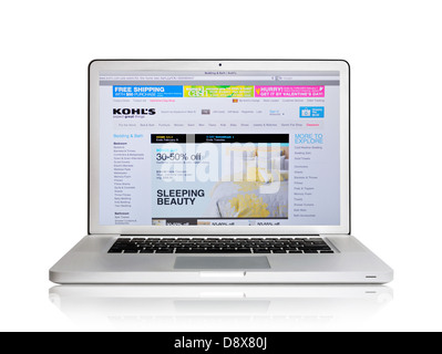 Kohls speichern online Webseite auf Laptop-Bildschirm Stockfoto