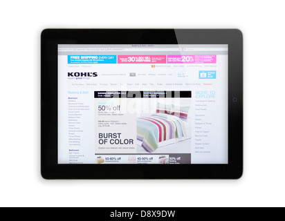 Kohls speichern online Webseite auf dem iPad Stockfoto