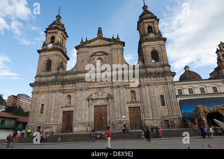 Die Kathedrale, Plaza Bolivar, La Candelaria, Bogota, Kolumbien Stockfoto