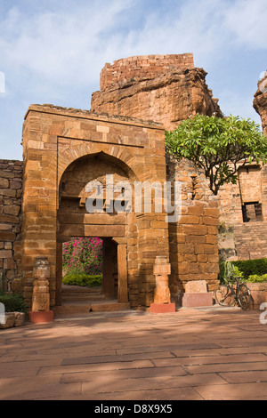 Asien, Indien, Karnataka, Badami, Fort Stockfoto