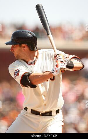 San Francisco, Kalifornien, USA. 5. Juni 2013. Nick Noonan während der Aktion in einem Hauptliga-Baseball-Spiel zwischen den San Francisco Giants und der Toronto Blue Jays AT & T Park in San Francisco, Kalifornien... Daniel Gluskoter/CSM/Alamy Live-Nachrichten Stockfoto