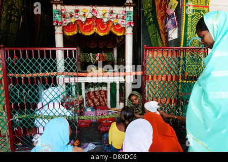 Afro-Indianer, genannt Sidis, lebt an der Westküste Indiens. Stockfoto