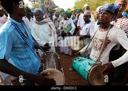 Afro-Indianer, genannt Sidis, lebt an der Westküste Indiens. Stockfoto