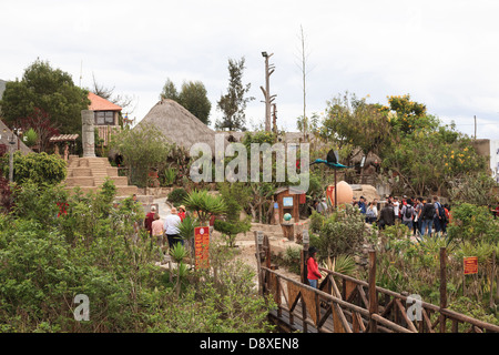 Museo de Sitio INTI NAN Midad de Mundo, in der Nähe von Quito, Ecuador Stockfoto