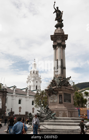 Plaza De La Independencia, Independence Monument, Quito, Altstadt, Ecuador Stockfoto